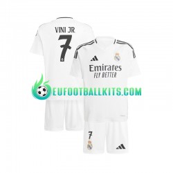 Real Madrid Vinicius Junior 7 Home Football Shirts Whitecolor 2024-2025 Kids LS