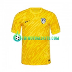 Slovenia Goalkeeper Home Football Shirts Yellowcolor Euro 2024 Men LS