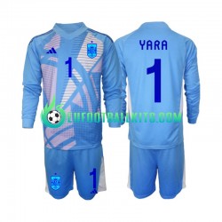 Spain Goalkeeper David Raya 1 Home Football Shirts Euro 2024 Kids SS