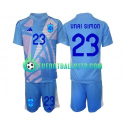 Spain Goalkeeper Unai Simon 23 Home Football Shirts Euro 2024 Kids LS