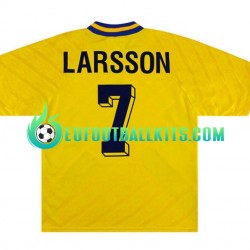 Sweden Henrik Larsson 7 Retro Home Football Shirts 1994 Men LS