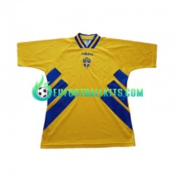 Sweden Retro Home Football Shirts 1994 Men LS
