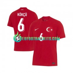 Turkey Orkun Kokcu 6 Away Football Shirts Euro 2024 Men LS