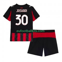 AC Milan Ardon Jashari 30 Home Football Shirts 2025-2026 Kids LS