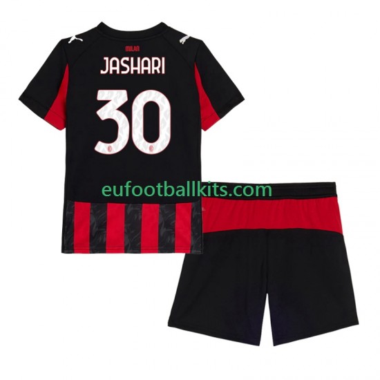AC Milan Ardon Jashari 30 Home Football Shirts 2025-2026 Kids LS