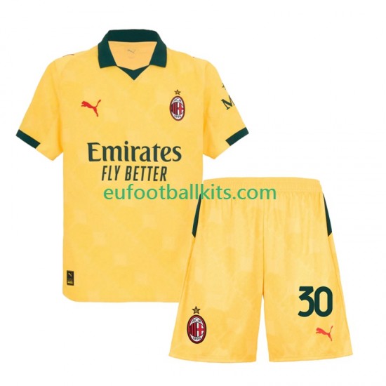 AC Milan Ardon Jashari 30 Third Football Shirts 2025-2026 Kids LS