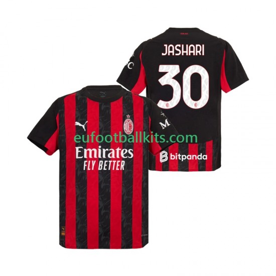AC Milan Ardon Jashari 30 Home Football Shirts 2025-2026 Men LS