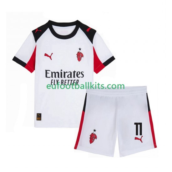 AC Milan Christian Pulisic 11 Away Football Shirts 2025-2026 Kids LS
