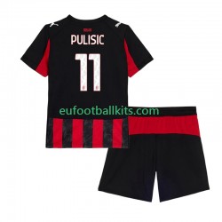 AC Milan Christian Pulisic 11 Home Football Shirts 2025-2026 Kids LS