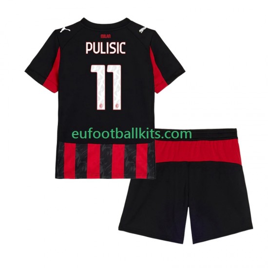 AC Milan Christian Pulisic 11 Home Football Shirts 2025-2026 Kids LS