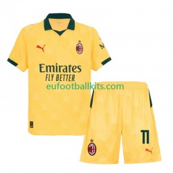 AC Milan Christian Pulisic 11 Third Football Shirts 2025-2026 Kids LS