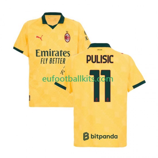 AC Milan Christian Pulisic 11 Third Football Shirts 2025-2026 Men LS