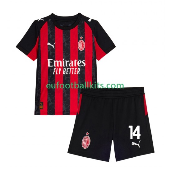 AC Milan Luca Modric 14 Home Football Shirts 2025-2026 Kids LS