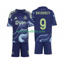 AFC Ajax Brian Brobbey 9 Away Football Shirts 2025-2026 Kids LS