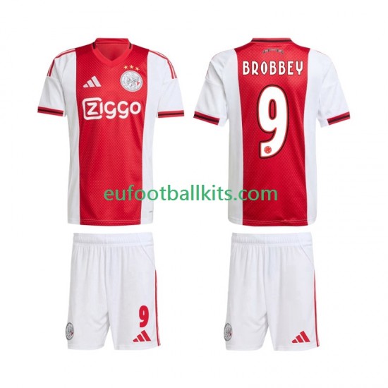 AFC Ajax Brian Brobbey 9 Home Football Shirts 2025-2026 Kids LS