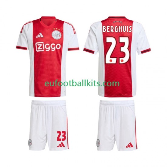 AFC Ajax Steven Berghuis 23 Home Football Shirts 2025-2026 Kids LS