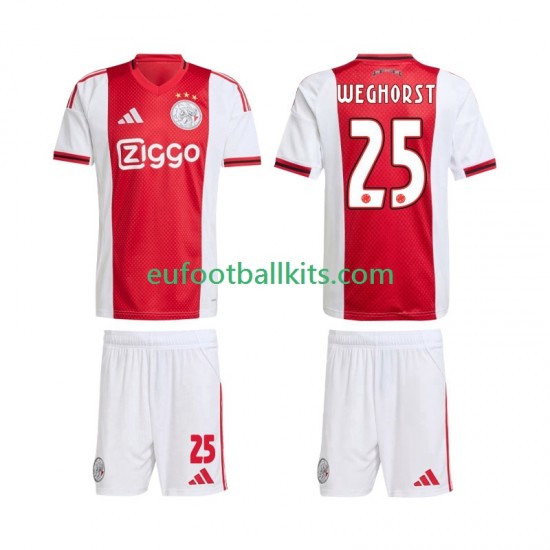 AFC Ajax Wout Weghorst 25 Home Football Shirts 2025-2026 Kids LS