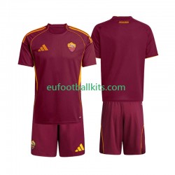 AS Roma Home Football Shirts 2025-2026 Kids LS