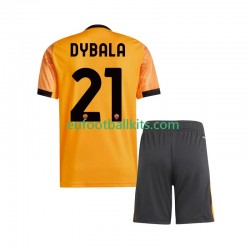 AS Roma Dybala 21 Away Football Shirts 2025-2026 Kids LS
