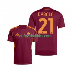 AS Roma Dybala 21 Home Football Shirts 2025-2026 Men LS