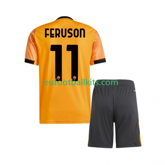 AS Roma Evan Ferguson 11 Away Football Shirts 2025-2026 Kids LS