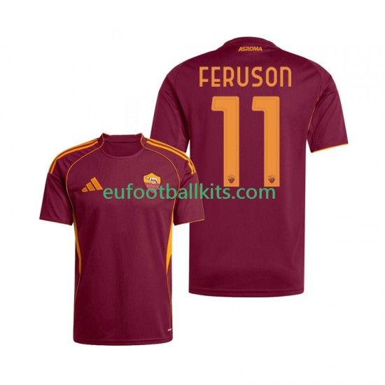 AS Roma Evan Ferguson 11 Home Football Shirts 2025-2026 Men LS