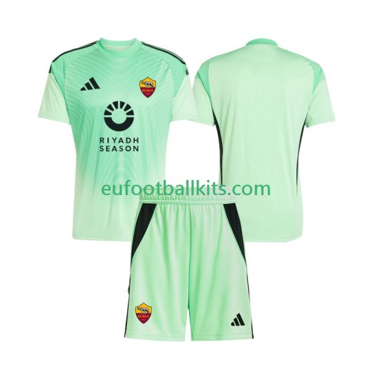 AS Roma Goalkeeper Fourth Away Football Shirts 2025-2026 Kids LS