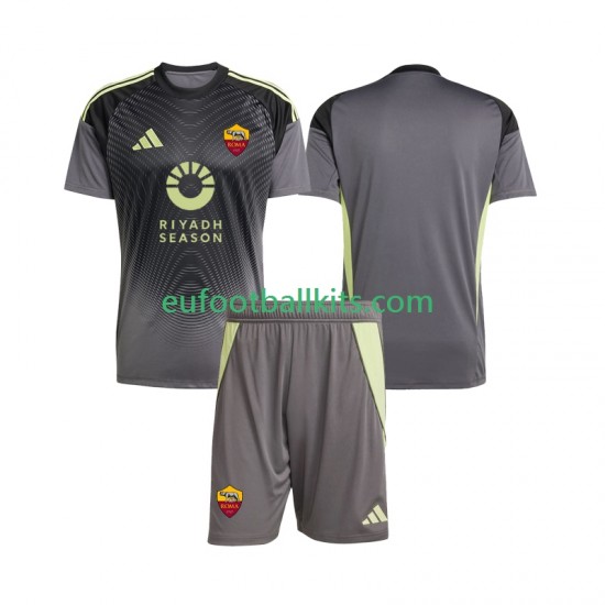 AS Roma Goalkeeper Home Football Shirts 2025-2026 Kids LS
