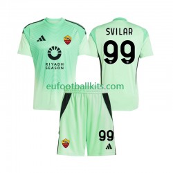 AS Roma Goalkeeper Mile Svilar 99 Fourth Away Football Shirts 2025-2026 Kids LS