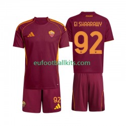 AS Roma Stephan El Shaarawy 92 Home Football Shirts 2025-2026 Kids LS