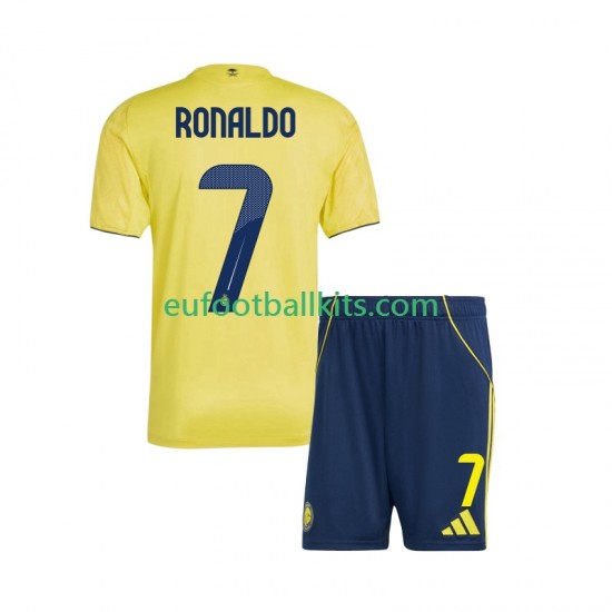 Al Nassr Cristiano Ronaldo 7 Home Football Shirts 2025-2026 Kids LS