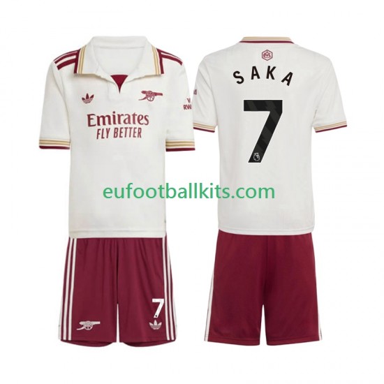 Arsenal Bukayo Saka 7 Third Football Shirts 2025-2026 Kids LS