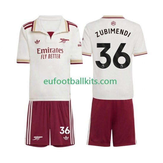 Arsenal Martin Zubimendi 36 Third Football Shirts 2025-2026 Kids LS