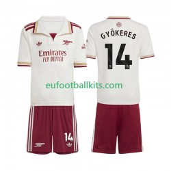 Arsenal Viktor Gyokeres 14 Third Football Shirts 2025-2026 Kids LS