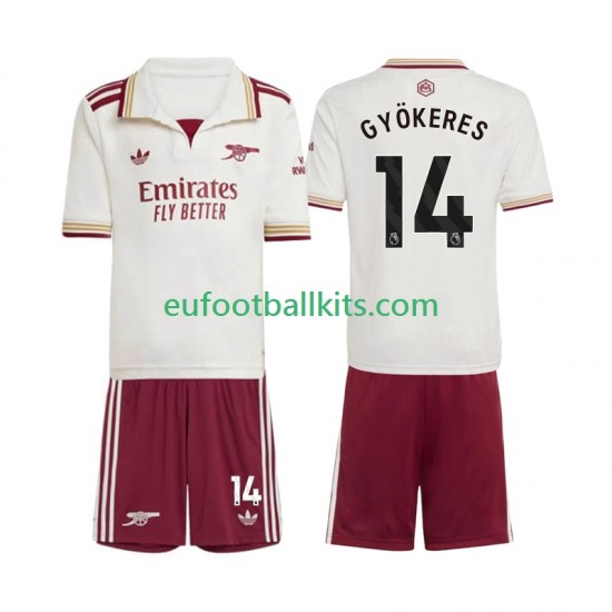 Arsenal Viktor Gyokeres 14 Third Football Shirts 2025-2026 Kids LS