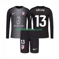 Atletico Madrid Goalkeeper Jan Oblak 13 Away Football Shirts 2025-2026 Kids SS