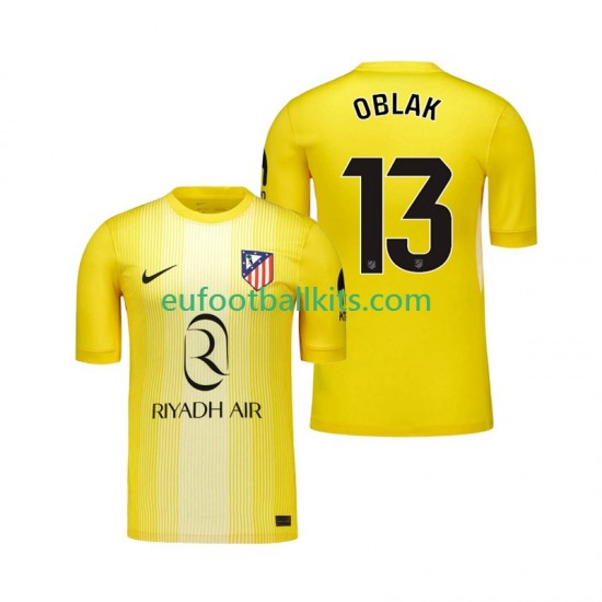 Atletico Madrid Goalkeeper Jan Oblak 13 Home Football Shirts 2025-2026 Men LS