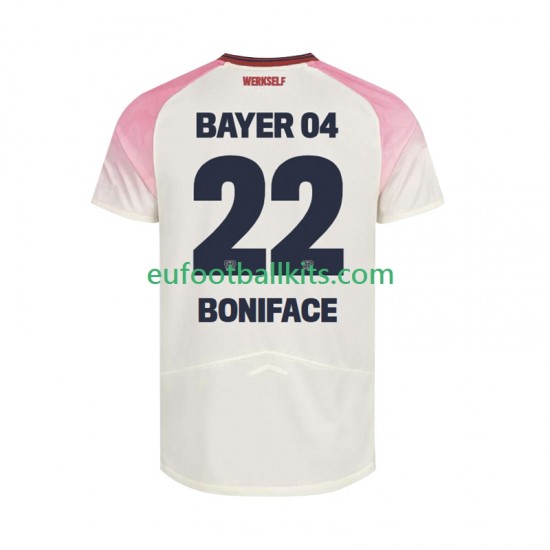 Bayer 04 Leverkusen Victor Boniface 22 Away Football Shirts 2025-2026 Men LS