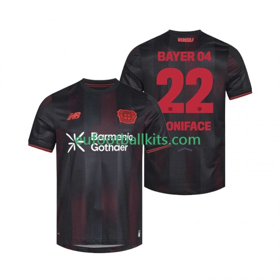 Bayer 04 Leverkusen Victor Boniface 22 Home Football Shirts 2025-2026 Men LS