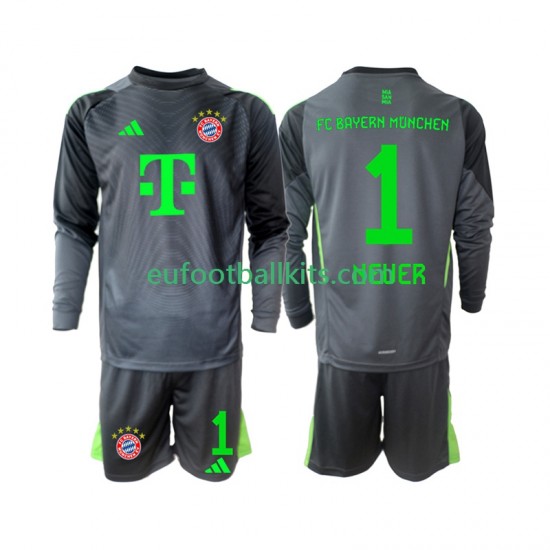 Bayern Munich Goalkeeper Neuer 1 Away Football Shirts 2025-2026 Kids SS