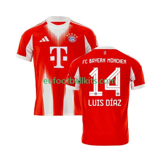 Bayern Munich Luis Diaz 14 Home Football Shirts 2025-2026 Men LS