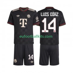 Bayern Munich Luis Diaz 14 Third Football Shirts 2025-2026 Kids LS