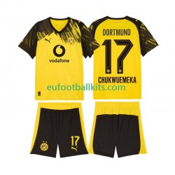 Borussia Dortmund Carney Chukwuemeka 17 Home Football Shirts 2025-2026 Kids LS