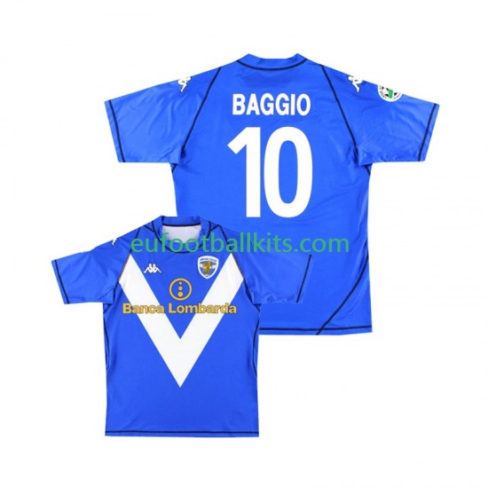 Brescia Calcio Baggio 10 Retro Home Football Shirts 2003 2004 Men LS