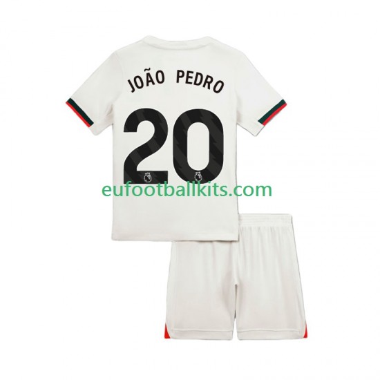 Chelsea Joao Pedro 20 Away Football Shirts 2025-2026 Kids LS