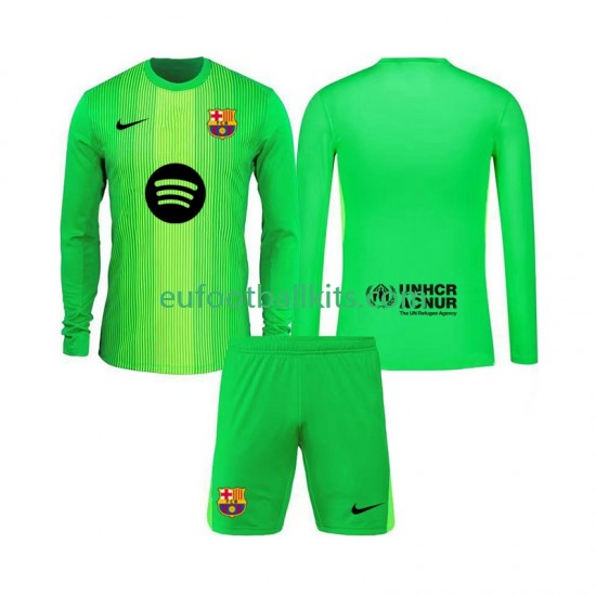 FC Barcelona Goalkeeper Home Football Shirts 2025-2026 Kids SS