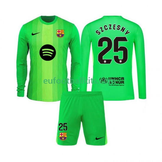 FC Barcelona Goalkeeper Szczesny 25 Home Football Shirts 2025-2026 Kids SS