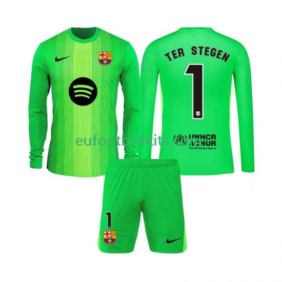 FC Barcelona Goalkeeper Ter Stegen 1 Home Football Shirts 2025-2026 Kids SS