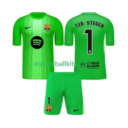 FC Barcelona Goalkeeper Ter Stegen 1 Home Football Shirts 2025-2026 Kids LS