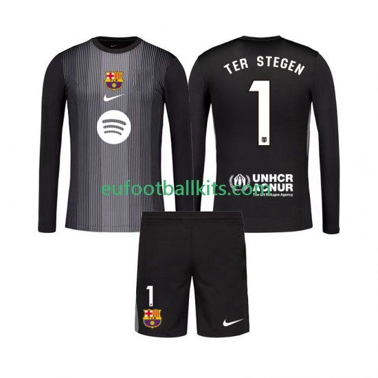 FC Barcelona Goalkeeper Ter Stegen 1 Third Football Shirts 2025-2026 Kids SS